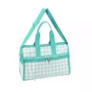 LeSportsac Willow Check 디럭스 미디엄 위켄더 크로스바디 백 스타일 4318/컬러 E880 섬세한 민트 그린