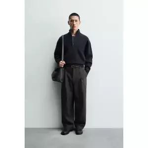 [ZARA] 자라 지퍼 칼라 스웨터 - 다크 블루 3008811