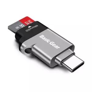 [베이직기어] C타입 USB 3.2 OTG 마이크로 SD카드리더기