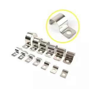 스틸 반새들 11-25mm 전선 케이블 와이어 배관 호스 고정 정리 클램프 클립 새들