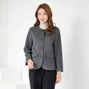 엄마옷 라운드 모직 정장자켓 1GHJ25613 중년여성 마담 60 70대  빅사이즈 할머니