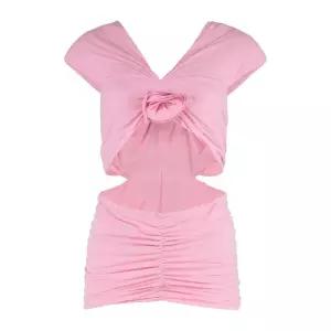 마그다부트림 개더드 데코레이티브 플라워 슬리브리스 탑 234424 PINK