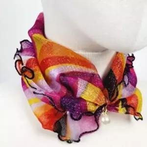 [하프클럽/]여성 쉬폰 베스트 목스카프 심플 주름 커버 스카프 50