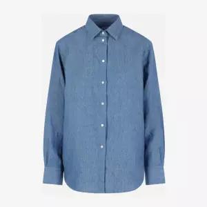 블루 리넨 챔브레이 셔츠 41819069 420