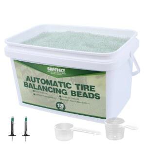 세이프텍 타이어 밸런스 비드 288온스 밸런싱 트럭 트레일러 오프로드 차량용 밸런스용 강화 유리 트레드 깊이 게이지 포함