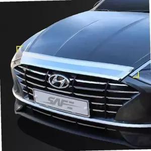 소나타 8세대 본넷 버그 가드 후드 크롬 몰딩