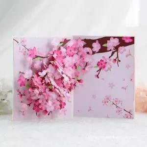 3d 벚꽃 나무 축하 생일 감사 플라워 입체 팝업 카드