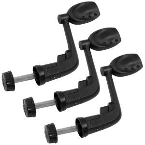 Coufce 3 PCS 플라스틱 낚시 릴 회전 전동 핸들 블랙 접이식 노브 크랭크