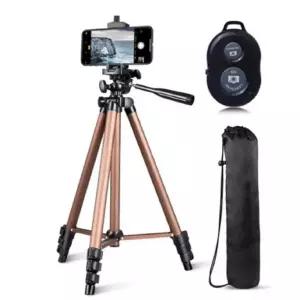 셀루미 프리미엄 스마트폰 카메라 삼각대 풀세트_브론즈 블랙리모컨