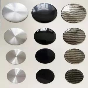 자동차휠캡 4 개/lot64.5MM 56MM 49MM 45MM 자동차 휠 센터 캡 실버 스티커 배지