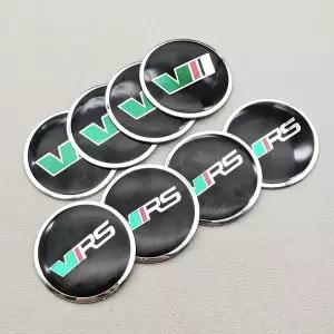 자동차휠캡 4개 56mm 자동차 휠 허브 센터 캡 스티커 배지 데칼 스코다 VRS V 옥타비아 파비아 슈퍼브 라피