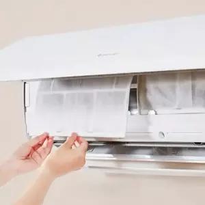 에어컨 필터커버 먼지 꽃가루 여과 부직포 커버 2매 (WFJ5P3J)