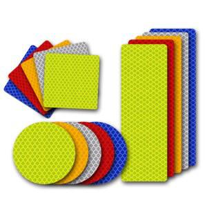 20pcs 자동차 범퍼 반사 스티커 경고 스트립 테이프 보안 자동 오토바이 자전거 반사판 데칼