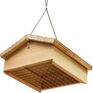 STARSWR 수트 거꾸로 된 새 모이통 10인치 x 대형 매달린 청소하기 쉬운 케이크 외부