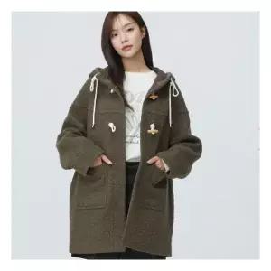 플라스틱아일랜드 후드 더플 미디 코트 858082