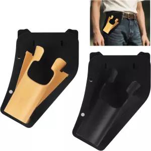 슬라이드 인 낚싯대 힙 홀스터 플라이 앤 뱅크 낚시를 위한 보관 포켓이 있는 핸즈프리 허리 막대 홀더 폴