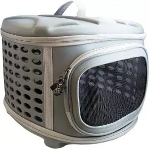 펫 마가신 하드 커버 접이식 고양이 캐리어 - 소형견 강아지 및 토끼를 위한 탑로드 기능을 갖춘 트래블