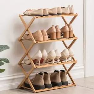 신발 수납 정리대 조립식 현관 장 신발장 4단 다용도 정리함 (WFJ503J)