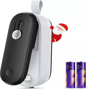 FEPO 미니 백 씰러 커터가 있는 2 in 1 히트 칩용 휴대용 리셀러 기계 비닐봉지 식품 보관 간식(배터리