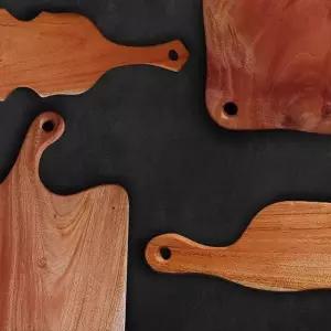 마호가니 통원목 플레이팅 도마 인도네시아 수입 자연목 (WFK2RV2)