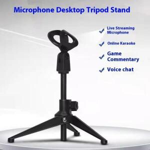 미니 소형 호환 휴대용 테이블 스탠드 마이크 데스크탑 삼각대 범용 조절 가능 경량 클립 홀더 브래킷