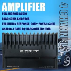 75Wx4 차량용 파워 앰프 4채널 안드로이드 대형 스크린 DSP 오디오 하이파이 스피커 서브우퍼 카 FM 라디오