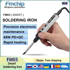 미니 소형 호환 전기 납땜 다리미 정밀 전자 휴대폰 핸드폰 마더보드 유지 보수 도구 적용 가능 T65 팁 FM0