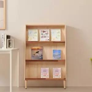 공간분리책장 서랍책장 거실서재 삼나무 3단 잡지꽂이 770 LY