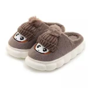 모자인형 털실내화 실내화 택1 브라운 거실화 (WFJQWUT)