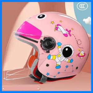 어린이 만화 귀여운 사계절 오토바이 헬멧 오픈 페이스 전기 자동차 자전거 어린이 헬멧 소년 소녀 유니콘