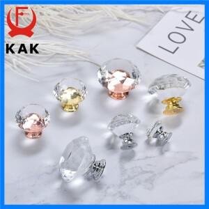 KAK 10 조각 크리스탈 다이아몬드 캐비닛 손잡이와 30mm 골드 주방 찬장 문 당겨 드레서 가구 핸들 하드웨