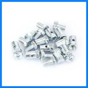 유니버설 2/10Pcs Ucket 실버 톤 스레드 직경 브레이크 케이블 와이어 오토바이에 대 한 솔더리스 젖꼭지