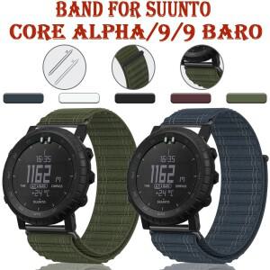 순토 호환 Core Alpha/순토 호환 9/9 Baro용 루프 나일론 웨이브 스트랩 스마트 호환 워치 밴드 액세서리 S