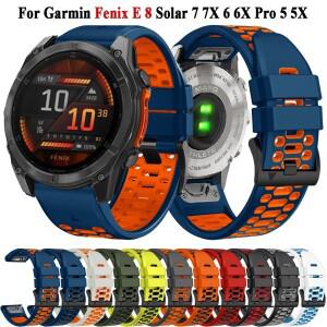 Garmin Fenix 8 E 5 5X 6X 6 7 7X Pro/TACTIX/Mk2 Mk2i G1/Enduro 2 3 QuickFit 스트랩 용 야외 스포츠 2