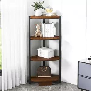 코너장 틈새 삼각 30x30x80 4단 삼각수납장 거실 수납장 선반 원목