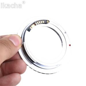 AF III 확인 칩 황동 M42 렌즈 캐논 호환 EOS 마운트 어댑터 링 60D 50D 40D 실버 디지털 SLR