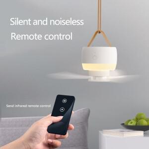 팬 LED 조명 휴대용 무소음 천장 팬 충전식/플러그인 램프 원격 제어 침실 캠핑용 3600mAh