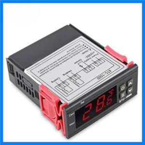 LED STC-1000 디지털 보일러 온도 조절기 난방 및 냉각 온도 조절기 2 릴레이 센서 호스 NTC 주전자 섭씨