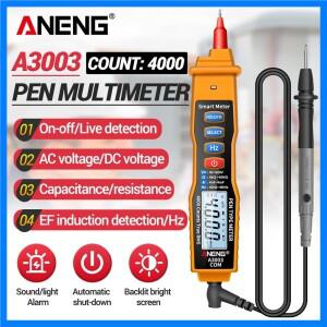 ANENG A3003 멀티미터 펜 타입 휴대용 디지털 AC/DC 전압 커패시턴스 저항 유도 제로 파이어 감지 테스터