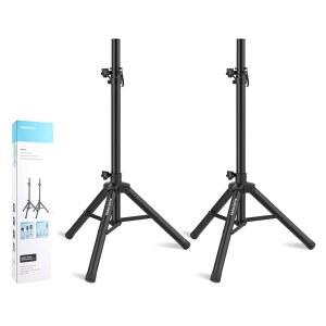 [미국배송] 본디노트 삼각대 스피커 스탠드 한 쌍 높이 33.5인치에서 53.5인치로 조절 가능한 슬림 미니 PA DJ 쇼트