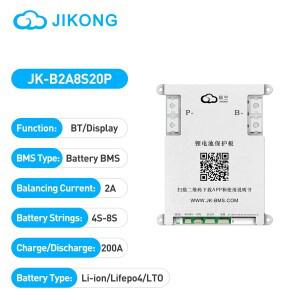 JIKONG 스마트 BMS JK-B2A8S20P+3.2인치 LCD 디스플레이 4S-8S Lifepo4 리튬 이온 Lto 배터리 12V/24V 전