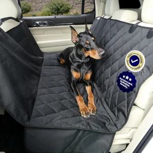 자동차 SUV 트럭용 해먹이 포함된 4Knines 개 뒷좌석 커버 u2013 방수 레이어 미끄럼 방지 시트 프로텍터