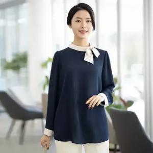 엄마옷 리본진주 터틀 블라우스 1GHJ24395 중년여성 마담 60 70대  빅사이즈 할머니