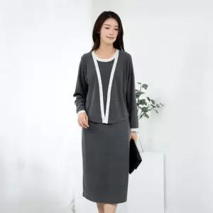 엄마옷 가디건 레이어드 긴팔롱원피스 1GHJ23699 중년여성 마담 60 70대  빅사이즈 할머니