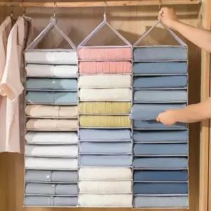 다용도 행잉 오거나이저 걸이형 수납함 옷정리함 12단 수납정리함 정리함 속옷정리함 옷정리