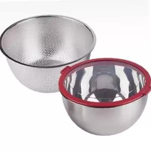 스테인리스 믹싱볼 바구니 24cm 식재료 채망 주방 도구