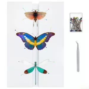 ZENFUN 곤충 고정 보드 3개 11.8 ×6.7 ×1.2 조절 가능한 나비 표본 확산 EVA 폼 장착 날개 과학 교육용