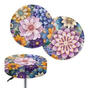 자이엔토 보호 블라썸 스툴 커버 원형 세척 가능한 탄성 바 시트 방진 14 16