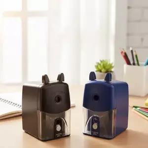 2홀 듀얼 수동 핸들 몽땅연필 색연필 연필깎이 2컬러