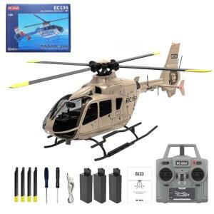 도 이 1/36 스케일 RC ERA C123 헬리콥터, EC135 2 4G 원격 제어 헬리콥터 6CH 단일 로터 자이로스코프, 군용 항공기 모델 고도 보류, 원키 이착륙